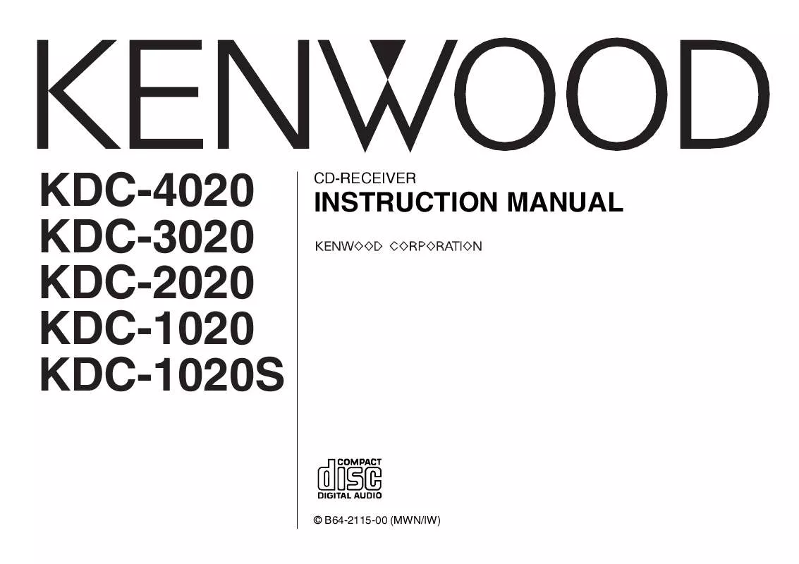 Mode d'emploi KENWOOD KDC-1020