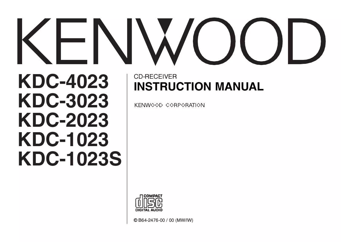 Mode d'emploi KENWOOD KDC-1023