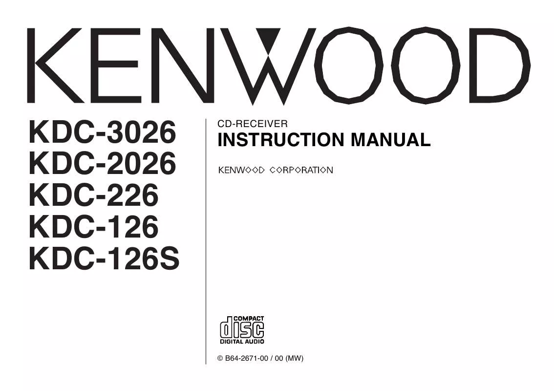 Mode d'emploi KENWOOD KDC-126