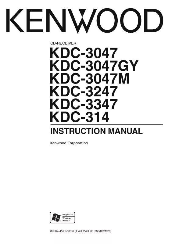 Mode d'emploi KENWOOD KDC-3047M