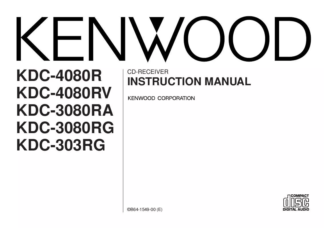 Mode d'emploi KENWOOD KDC-3080RG