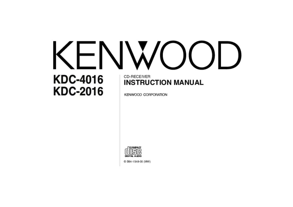 Mode d'emploi KENWOOD KDC-4016CG