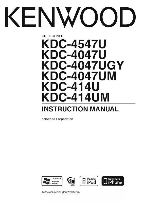 Mode d'emploi KENWOOD KDC-4047UM