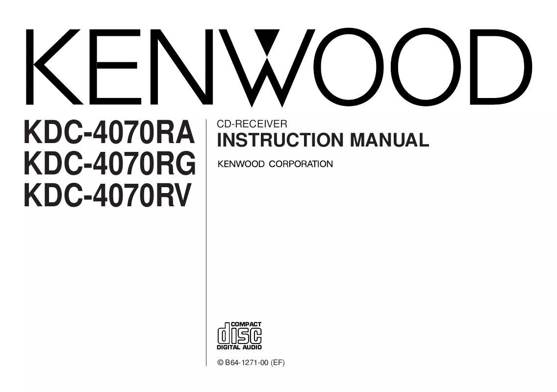 Mode d'emploi KENWOOD KDC-4070RV