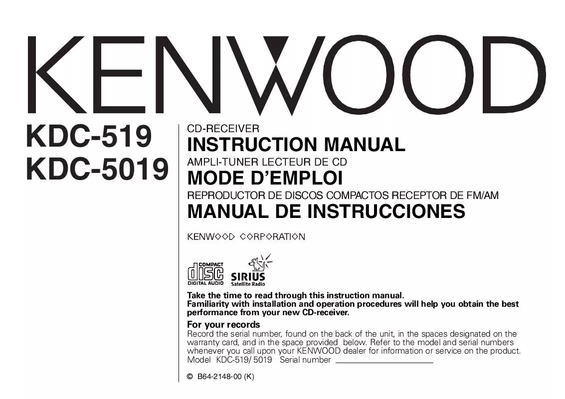 Mode d'emploi KENWOOD KDC-5019
