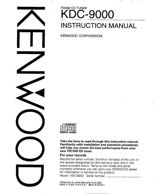 Mode d'emploi KENWOOD KDC-9000
