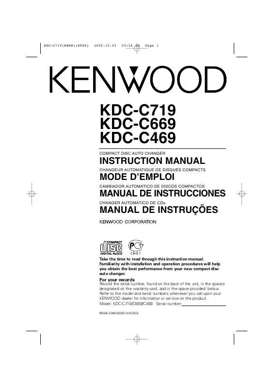 Mode d'emploi KENWOOD KDC-C669