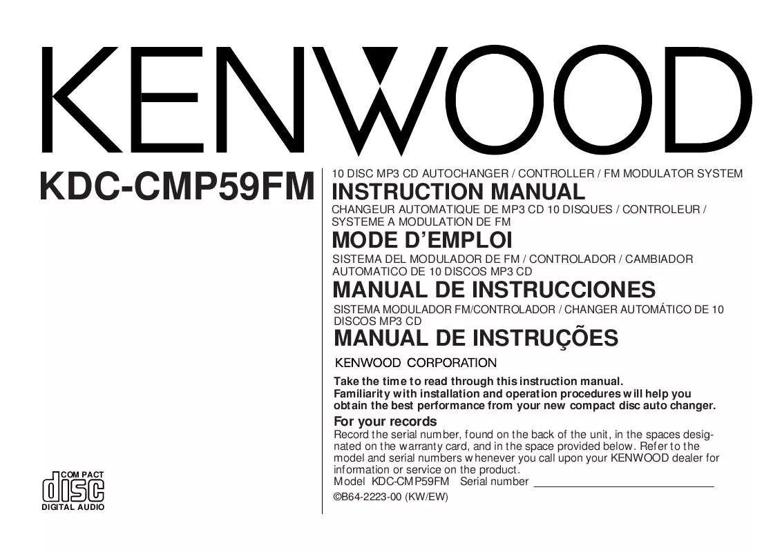 Mode d'emploi KENWOOD KDC-CMP59FM