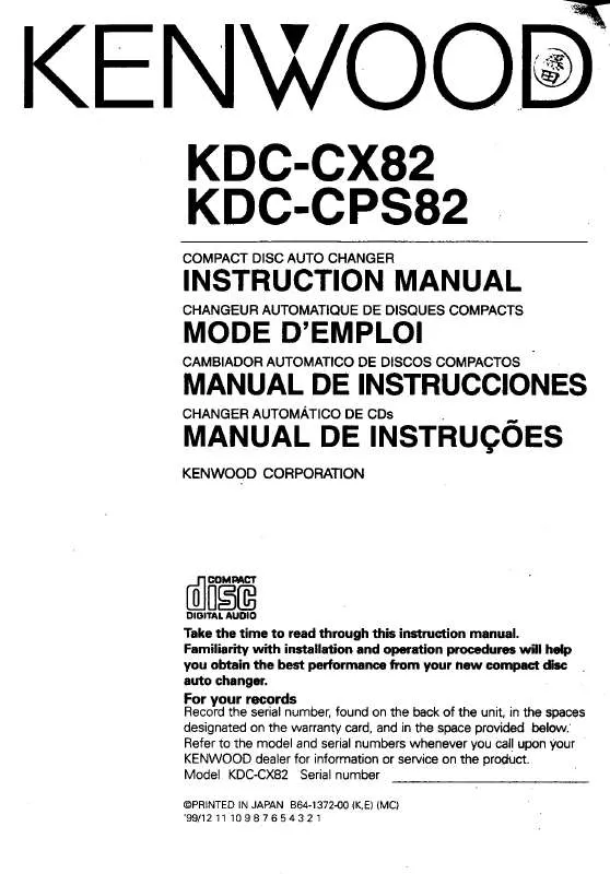 Mode d'emploi KENWOOD KDC-CPS82