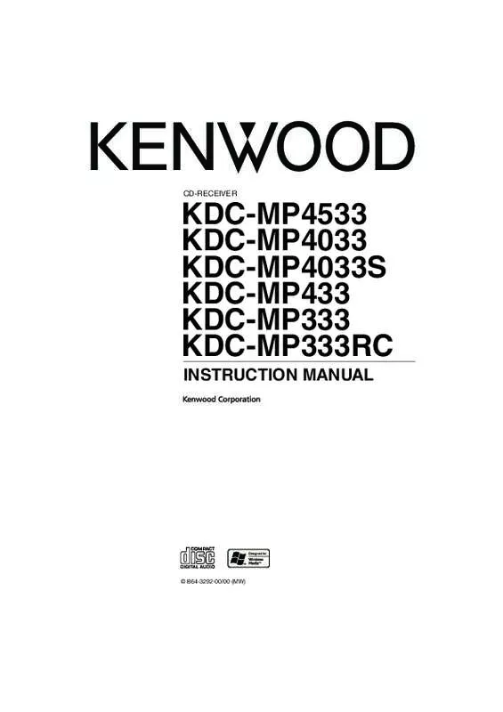 Mode d'emploi KENWOOD KDC-MP333RC