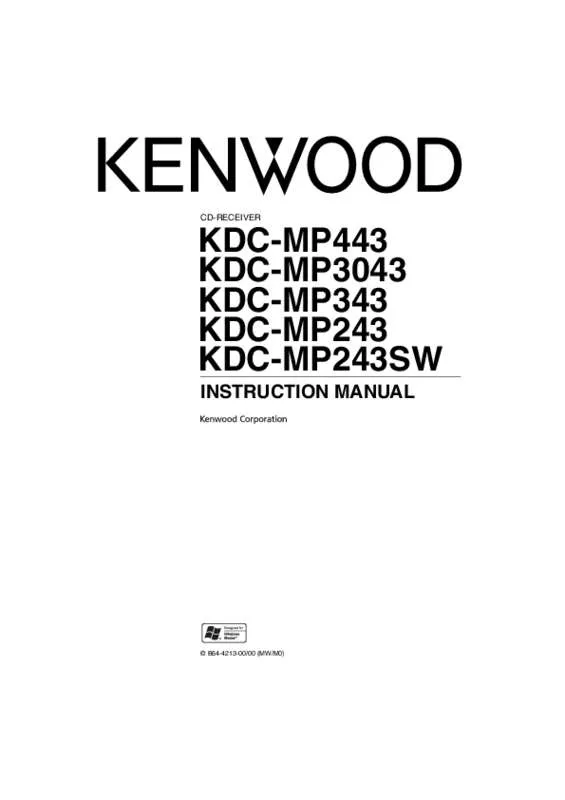 Mode d'emploi KENWOOD KDC-MP343