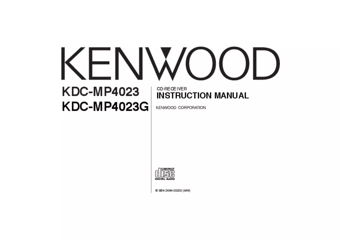 Mode d'emploi KENWOOD KDC-MP4023
