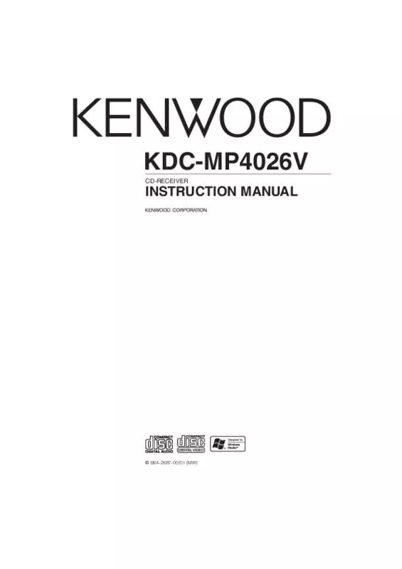 Mode d'emploi KENWOOD KDC-MP4026V