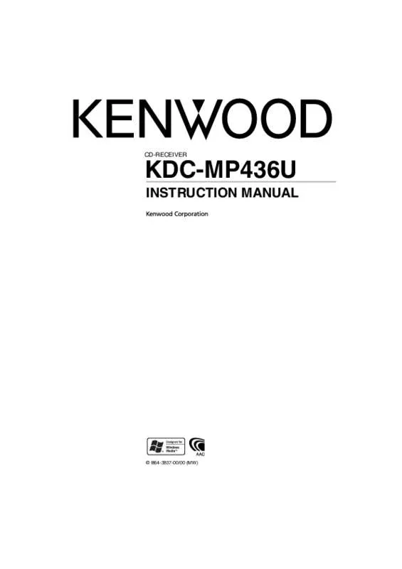 Mode d'emploi KENWOOD KDC-MP436U