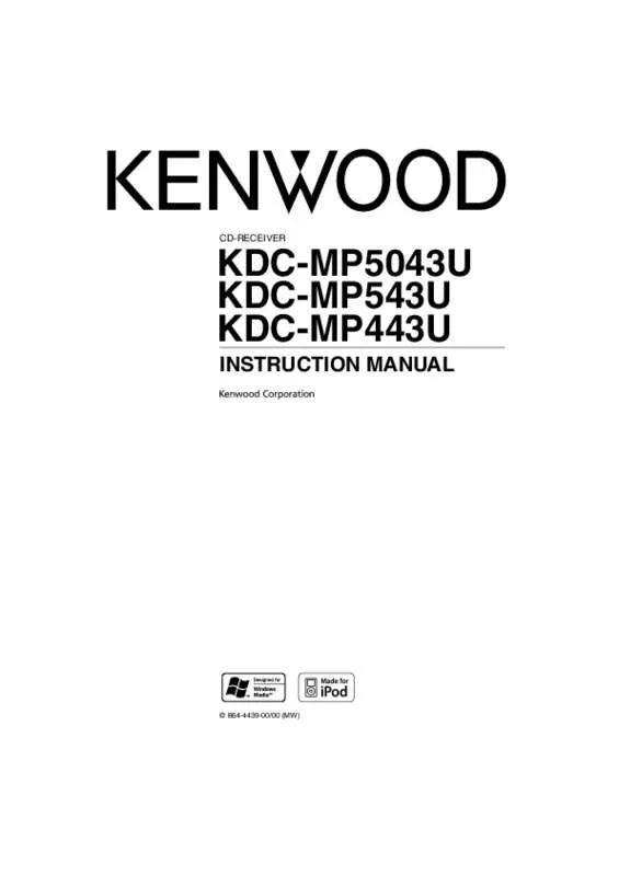 Mode d'emploi KENWOOD KDC-MP543U
