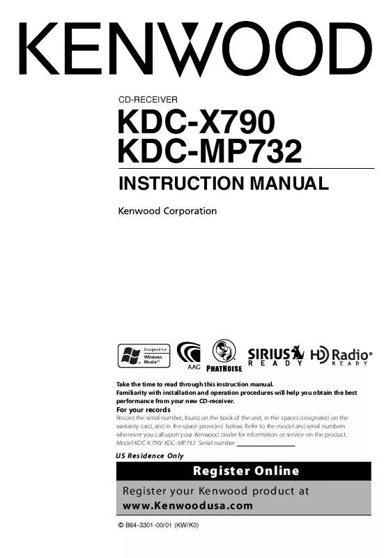 Mode d'emploi KENWOOD KDC-MP732
