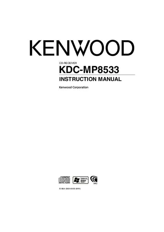 Mode d'emploi KENWOOD KDC-MP8533
