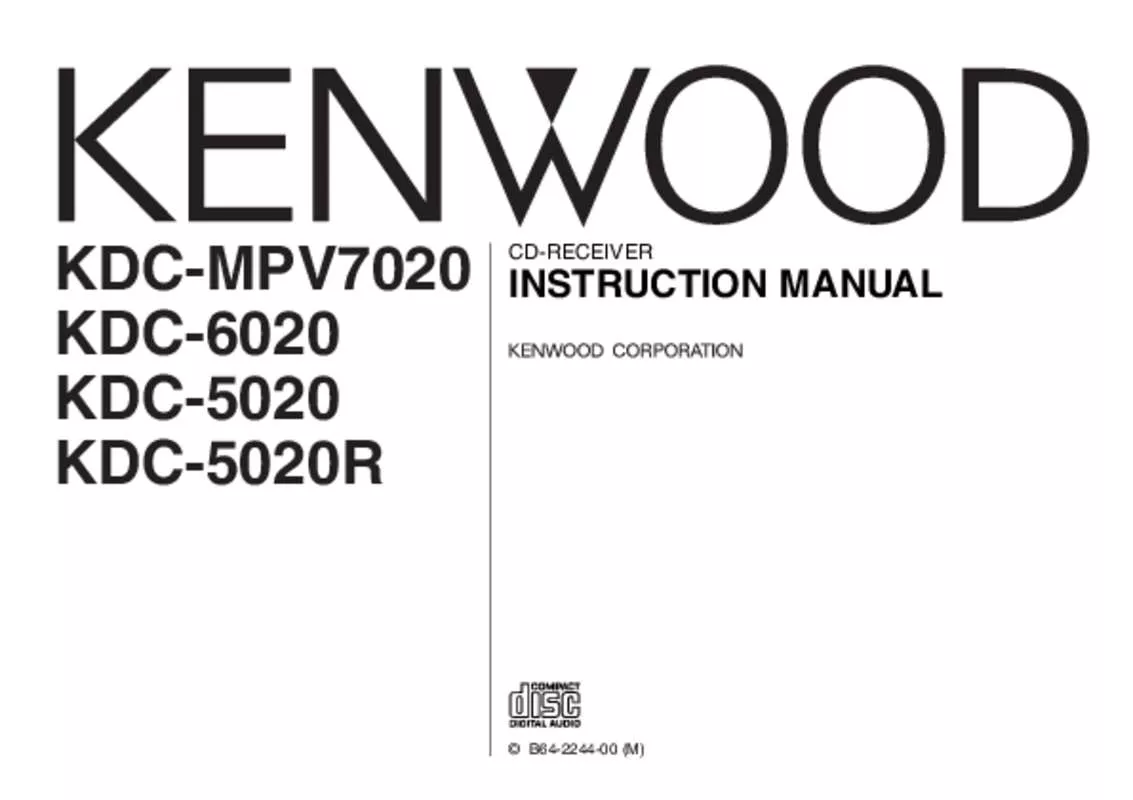 Mode d'emploi KENWOOD KDC-MPV7020
