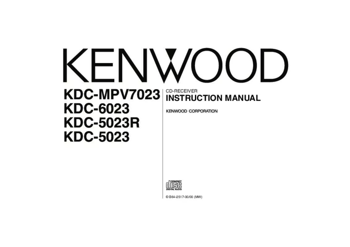 Mode d'emploi KENWOOD KDC-MPV7023