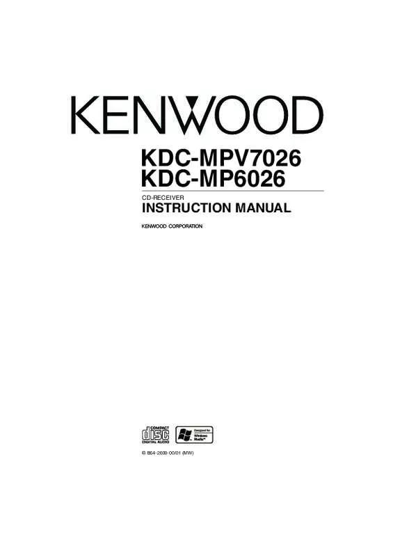 Mode d'emploi KENWOOD KDC-MPV7026