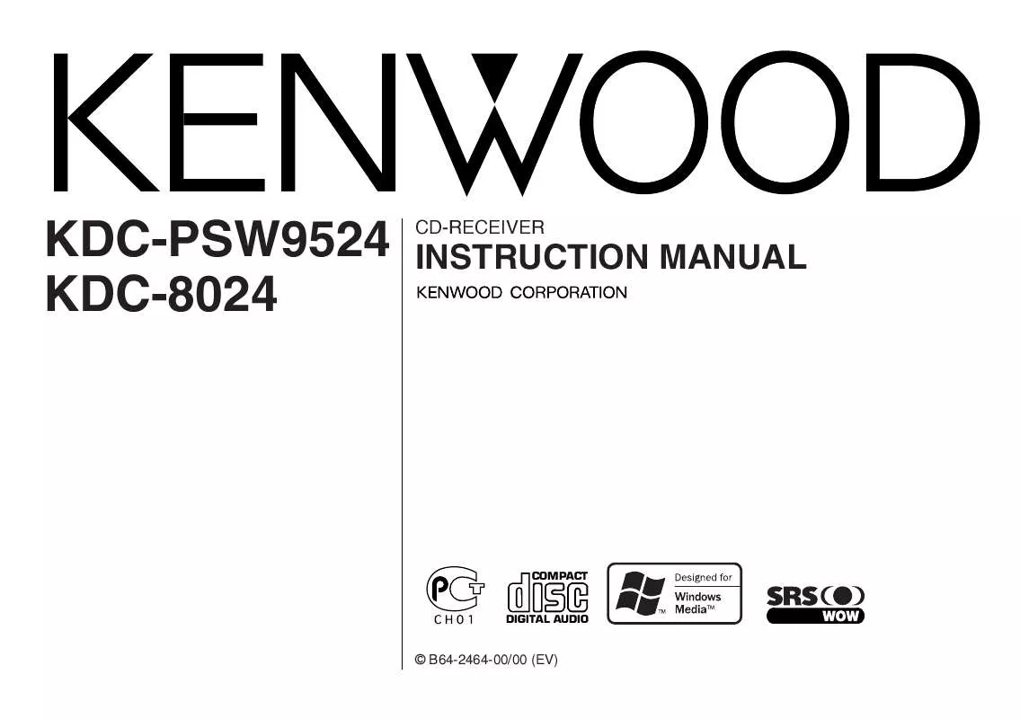 Mode d'emploi KENWOOD KDC-PSW9524