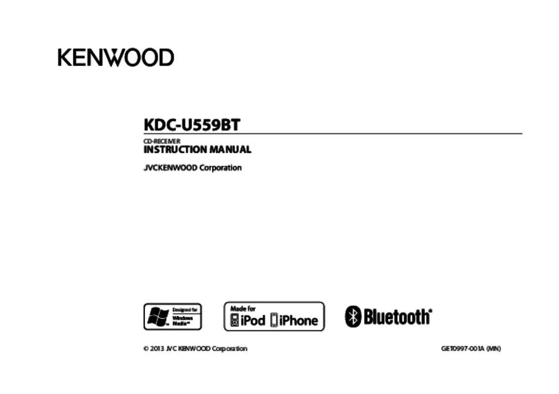 Mode d'emploi KENWOOD KDC-U559BT