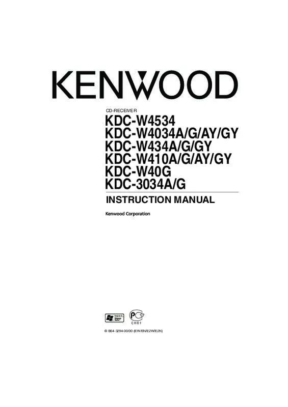 Mode d'emploi KENWOOD KDC-W410