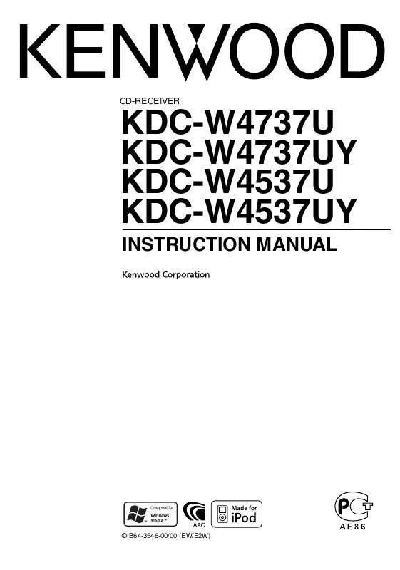 Mode d'emploi KENWOOD KDC-W4537U