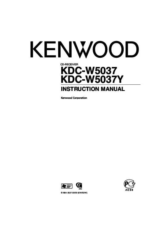 Mode d'emploi KENWOOD KDC-W5037