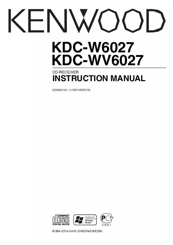 Mode d'emploi KENWOOD KDC-W6027