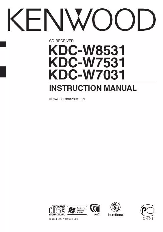 Mode d'emploi KENWOOD KDC-W7031
