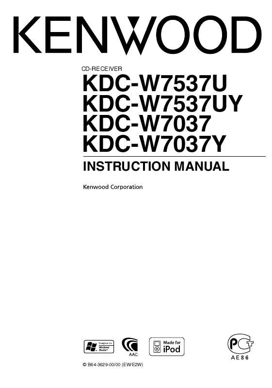 Mode d'emploi KENWOOD KDC-W7537U