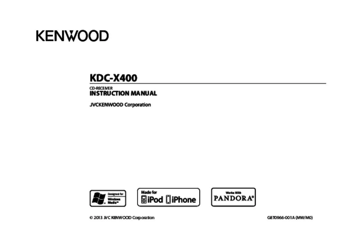 Mode d'emploi KENWOOD KDC-X400