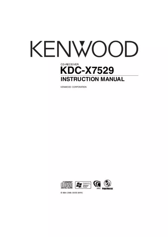 Mode d'emploi KENWOOD KDC-X7529