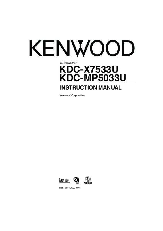Mode d'emploi KENWOOD KDC-X7533U
