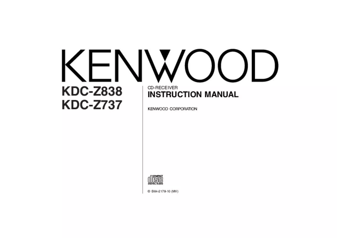Mode d'emploi KENWOOD KDC-Z838