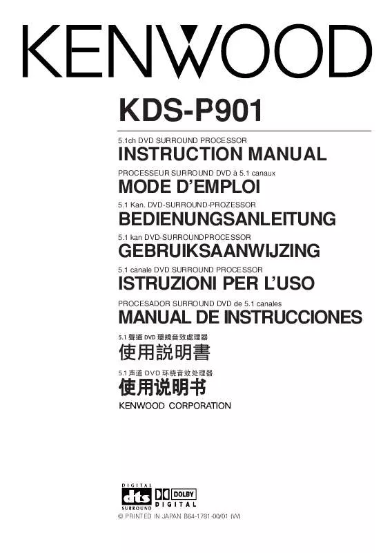 Mode d'emploi KENWOOD KDS-P901