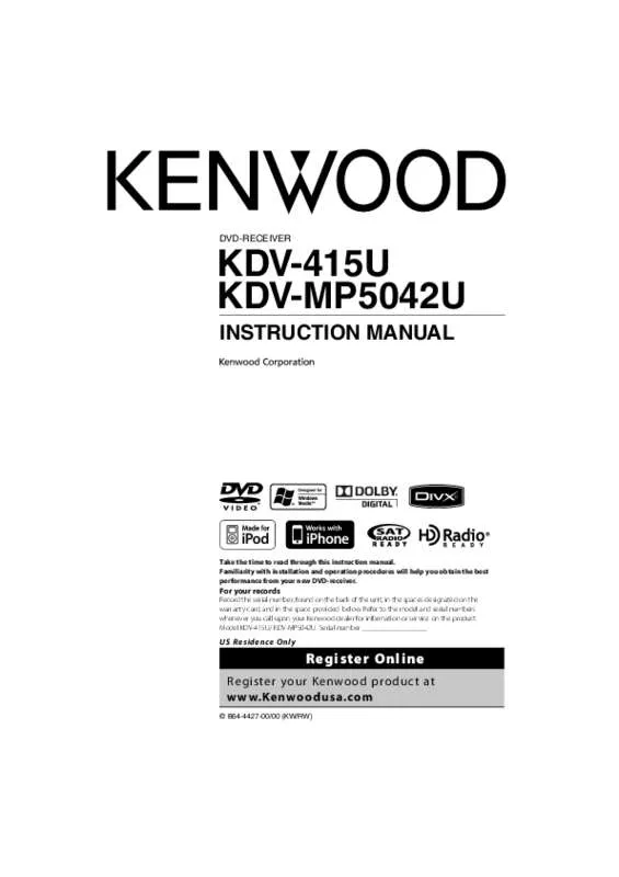 Mode d'emploi KENWOOD KDV-415U