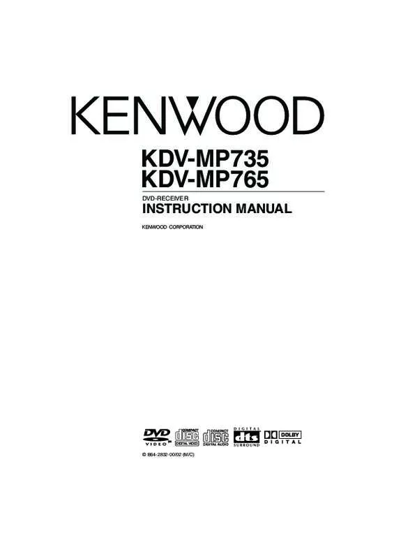 Mode d'emploi KENWOOD KDV-MP765