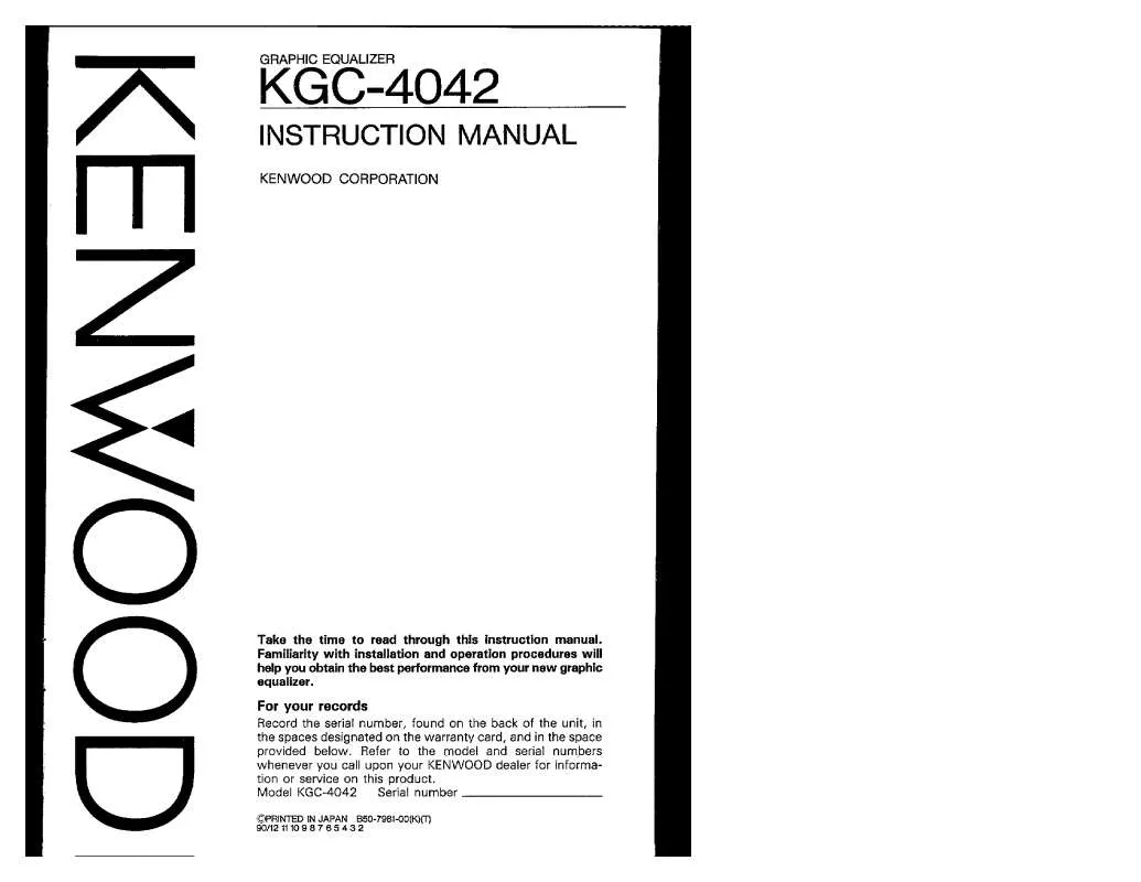 Mode d'emploi KENWOOD KGC-4042