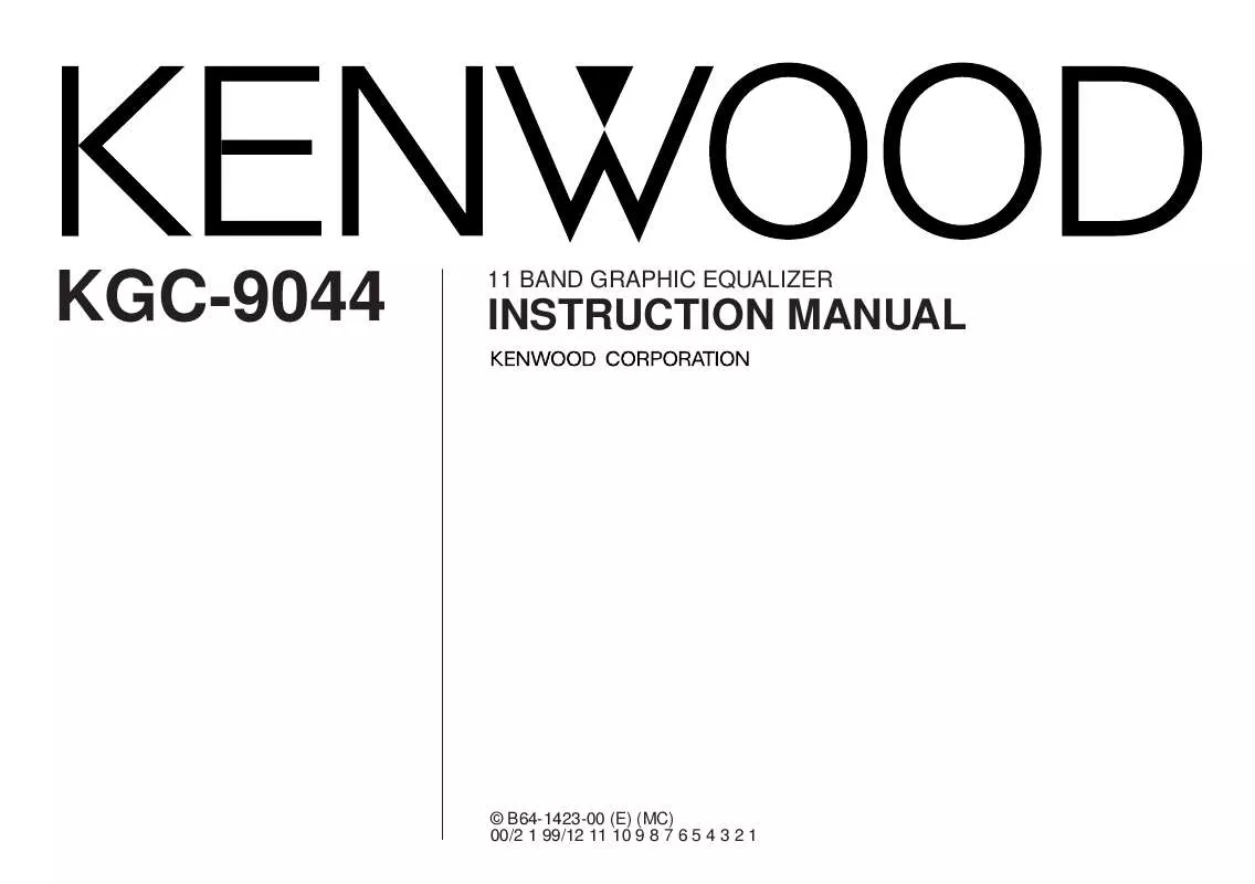 Mode d'emploi KENWOOD KGC-9044