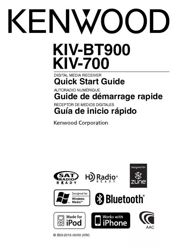 Mode d'emploi KENWOOD KIV-BT900