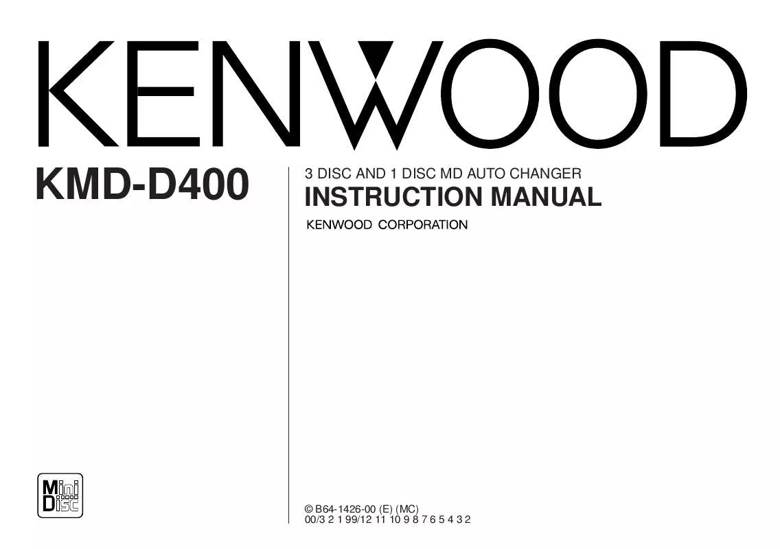 Mode d'emploi KENWOOD KMD-D400