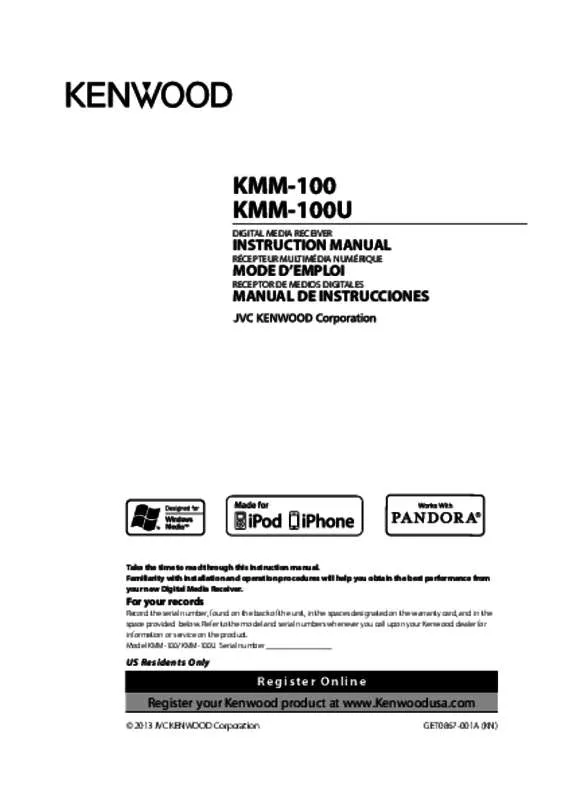 Mode d'emploi KENWOOD KMM-100U