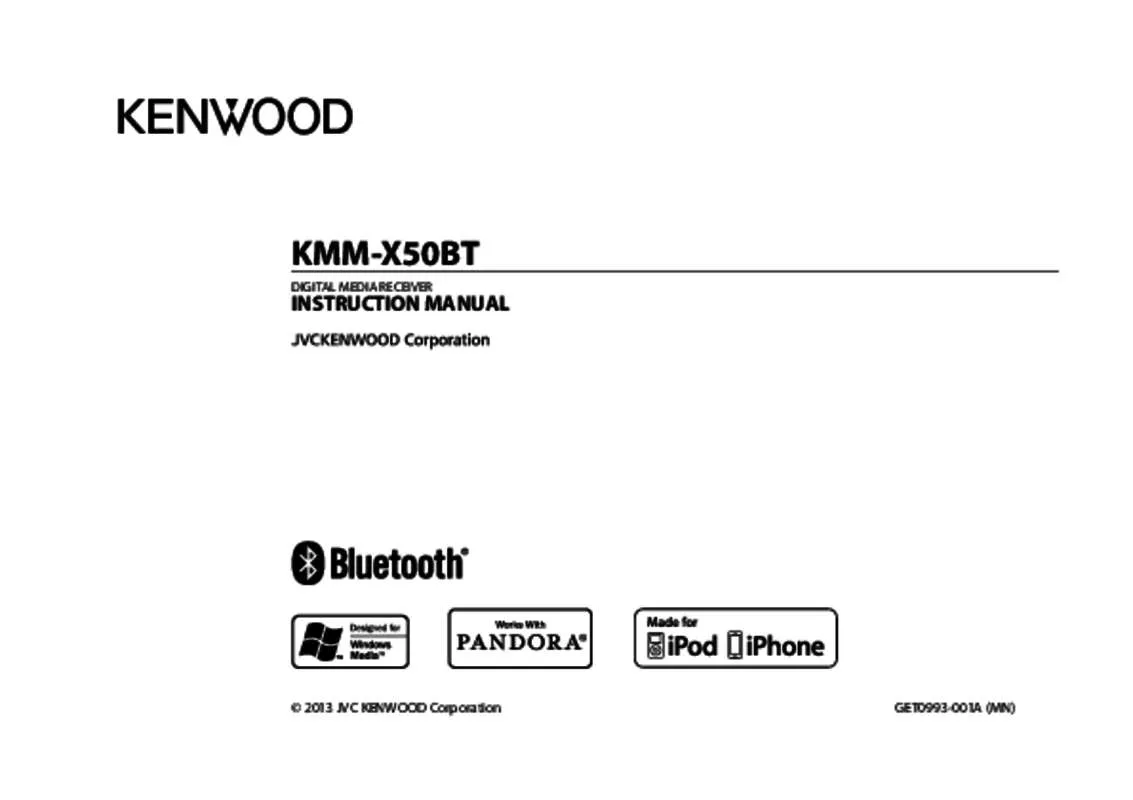 Mode d'emploi KENWOOD KMM-X50BT