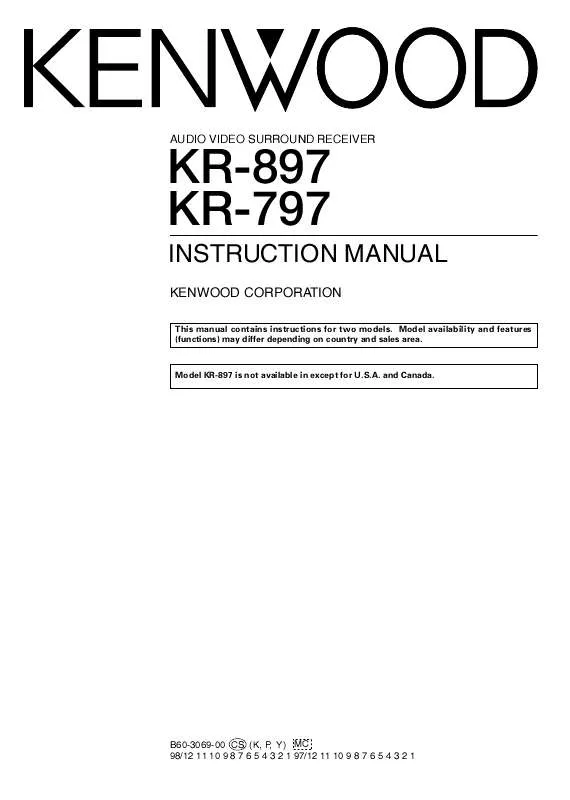 Mode d'emploi KENWOOD KR-897
