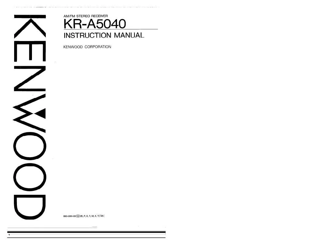 Mode d'emploi KENWOOD KR-A5040