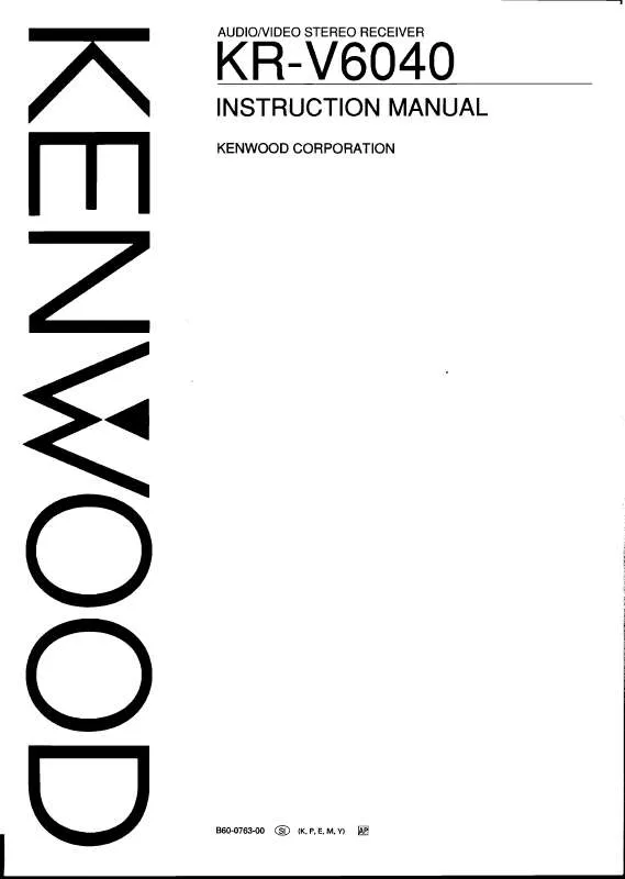 Mode d'emploi KENWOOD KR-V6040
