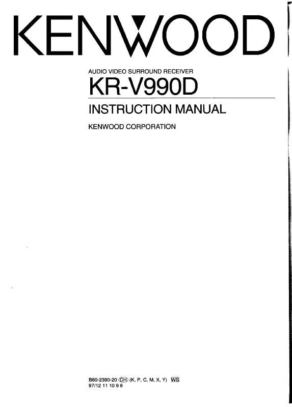 Mode d'emploi KENWOOD KR-V990D