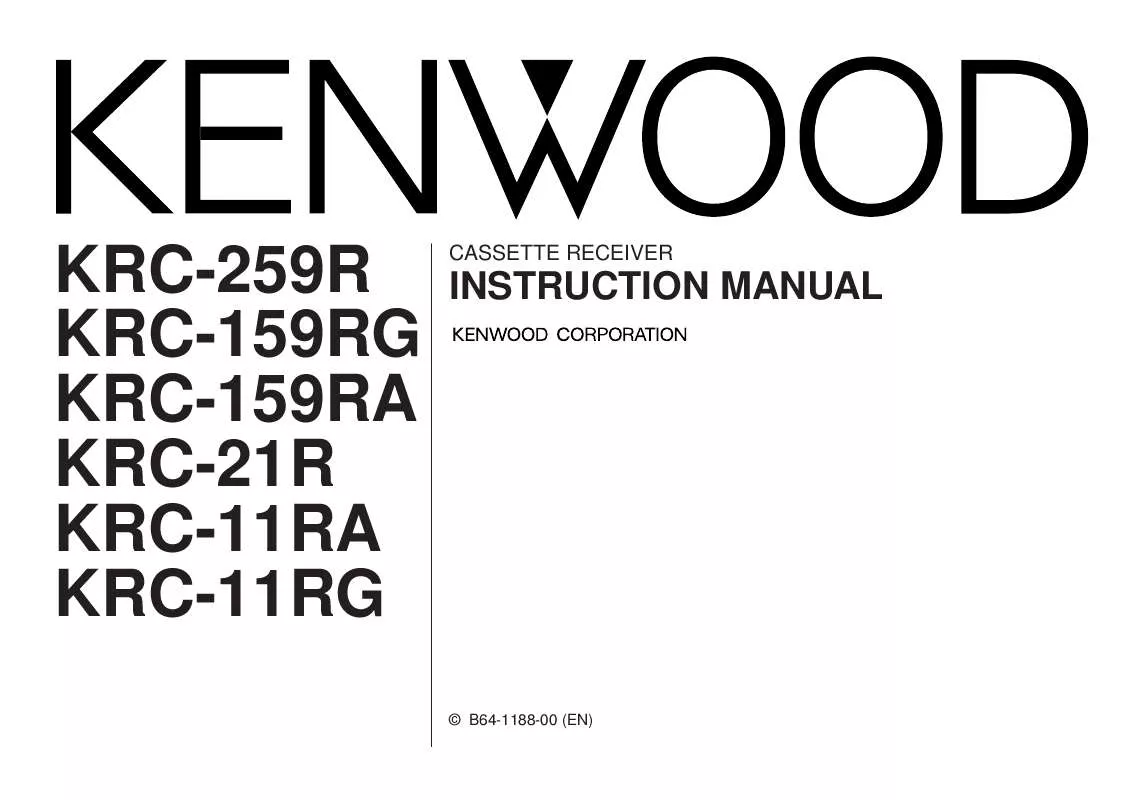 Mode d'emploi KENWOOD KRC-11RA